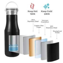 480ML.. STAINLESS STEEL VACCUM INSULATED WATER BOTTLE.. FOR GYM | YOGA | OFFICE..