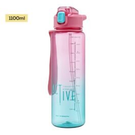 1100ml.. 38 oz ACTIVE WATER BOTTLE WITH TIME MAKER & With Gradient Colors