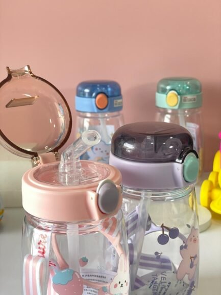 660ML... ST-YIBEN Cute School Sipper Water Bottles - Image 2