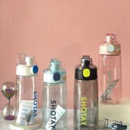 600ml… SHOTAY Unbreakable Water Bottle With Sipper BPA Free, Leak-Proof Water Bottle Ideal For Office, Sports, School, Gym. 