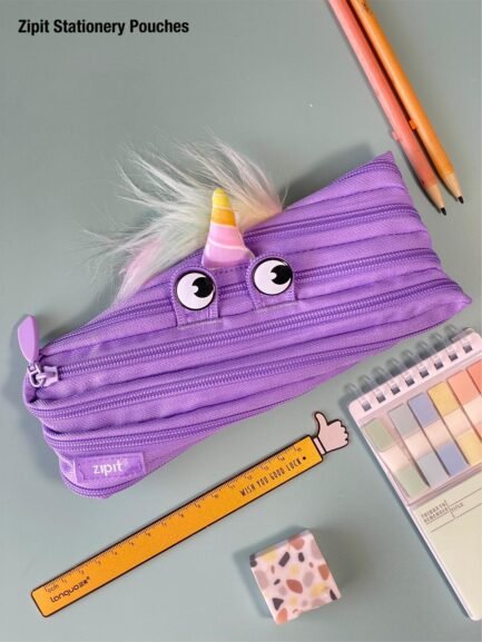 MONSTER ZIPPER PEN/PENCIL POUCH - PERFECT FOR STUDENTS | MAKEUP COSMETIC STORAGE |