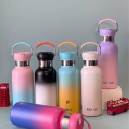 DODGE STAINLESS STEEL VACUUM INSULATED SIPPER WATER BOTTLE.. | WITH HANDLE | GRADIENT COLORS | 500ML..