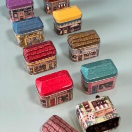 MINI HOUSE SHAPE STORAGE TIN BOX..